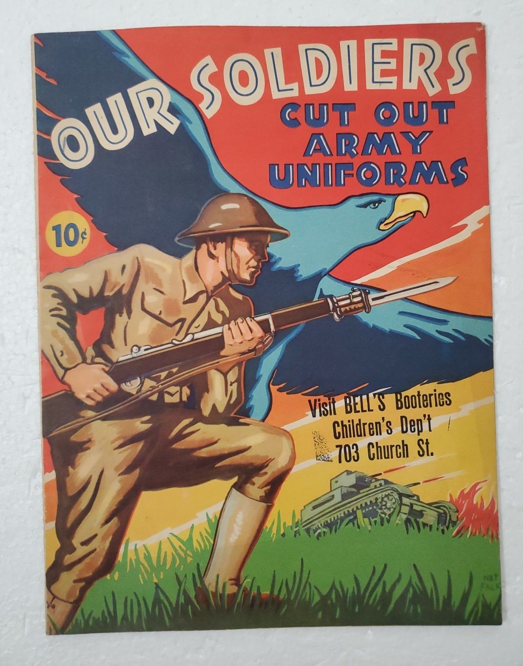 Vintage Our Soldiers Cut Out Army Uniforms WWII WW2 - 1941 Dell Publish  *READ*