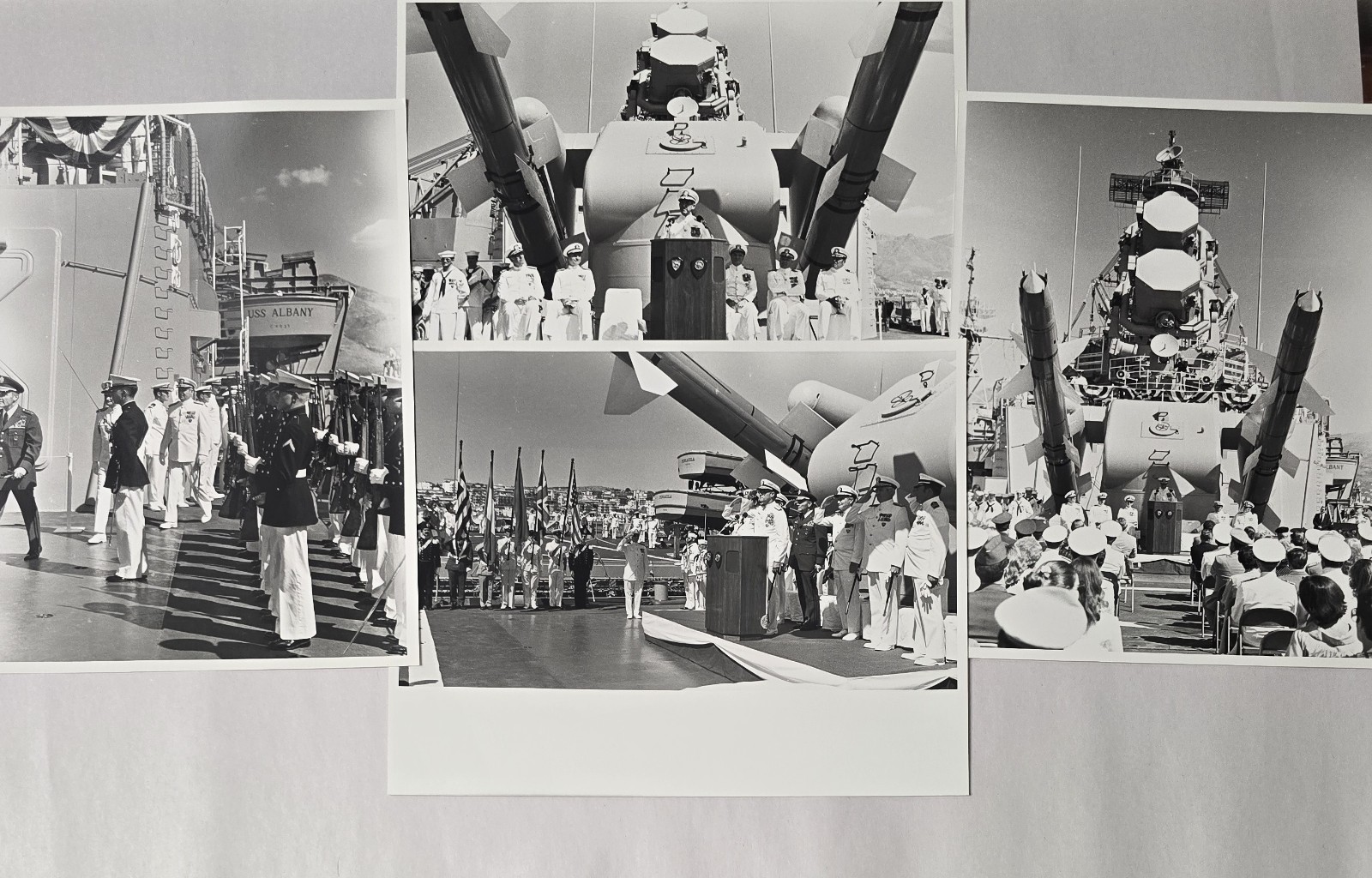 Lot 4 Vintage 1978 U.S. Navy Photo Captions USS Albany CG-10 Sixth Fleet Change