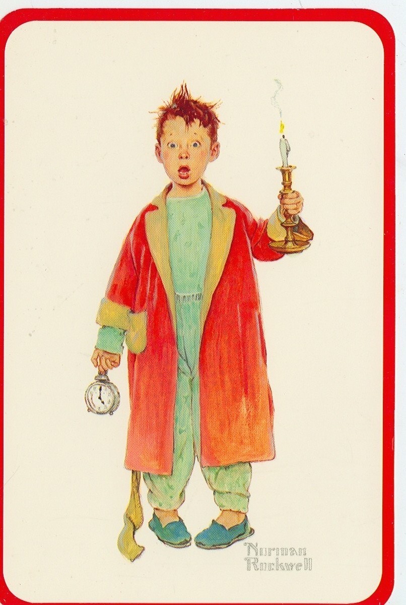 CHRISTMAS GREETING NORMAN ROCKWELL ORIGINAL ON POSTCARD HALLMARK (X-229*) CHRISTMAS GREETING NORMAN ROCKWELL ORIGINAL ON POSTCARD HALLMARK (X-229*)