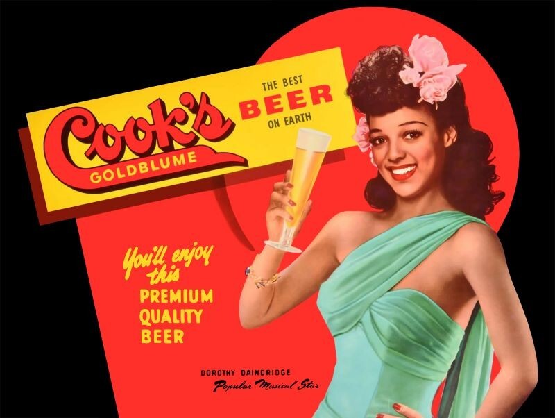Dorothy Dandridge for Cook's Beer DIECUT Sign 28