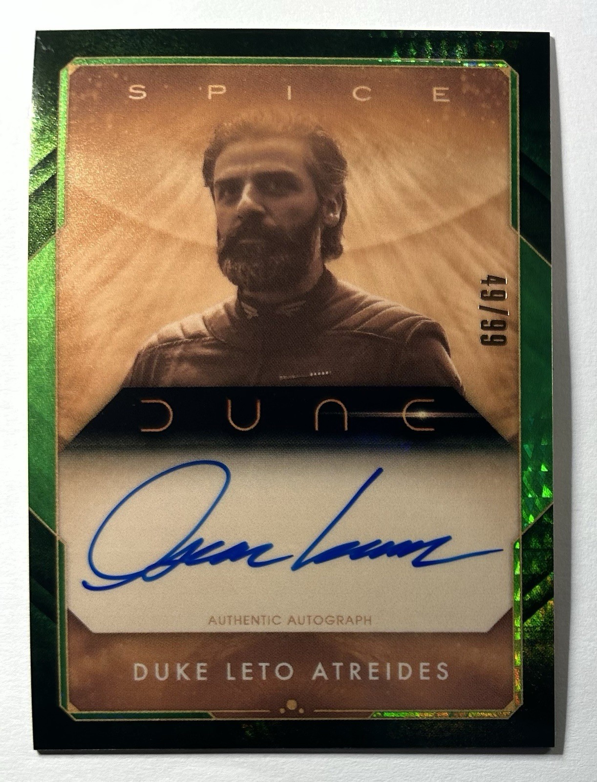 Topps Chrome Dune Spice Auto Oscar Isaac Duke Leto Atriedes Autograph SA-OI /99