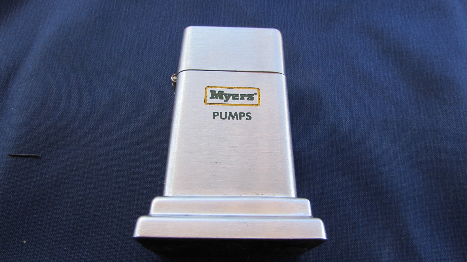 VERY COOL VINTAGE MYERS PUMPS ADVERTISING BARCROFT ZIPPO LIGHTER