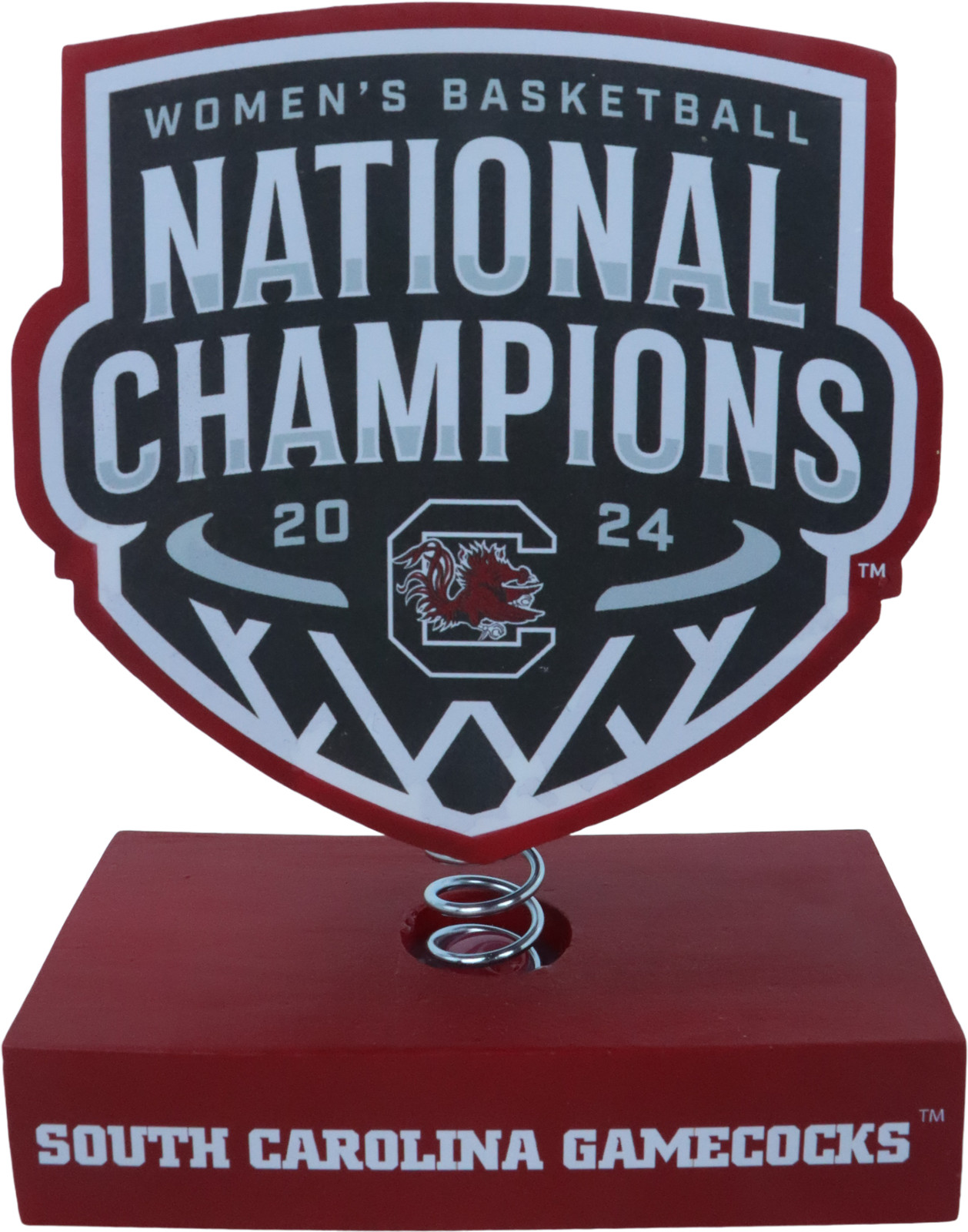 South Carolina Gamecocks 2024 Women\'s Basketball National Champs Bobblehead Logo