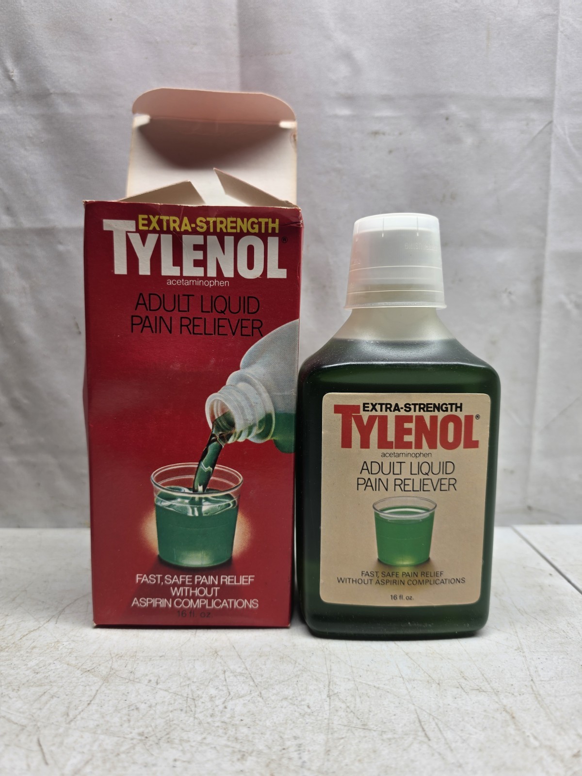 Vintage Extra Strength Tylenol Liquid Pain Reliever Expired Display Only