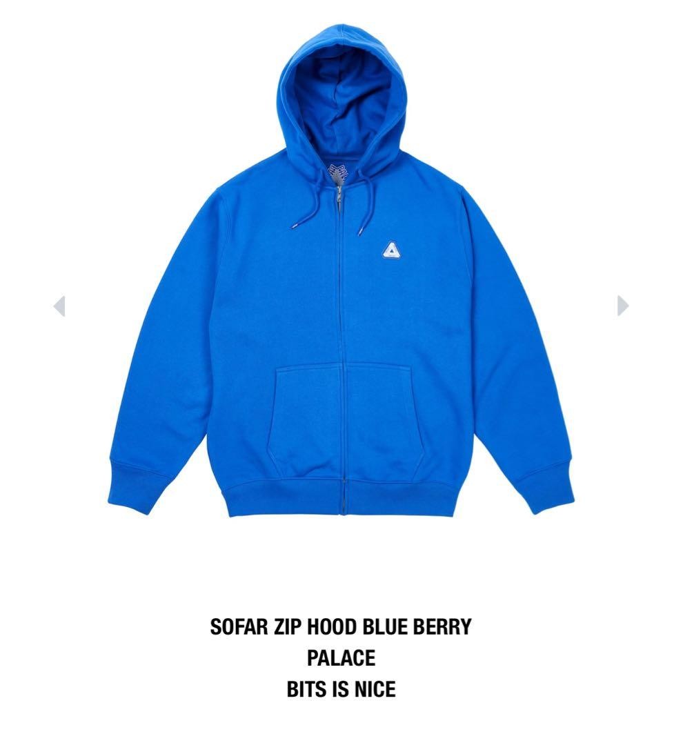Palace Sofar Zip Hoodie Blueberry XL