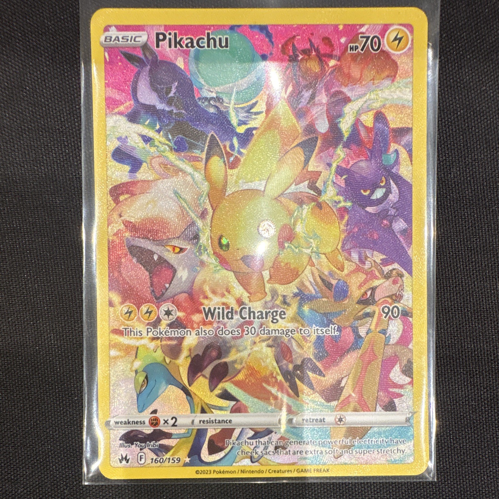 Pikachu SWSH Crown Zenith Secret Rare Card 160/159 NM Condition