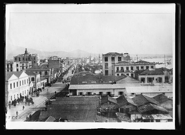 Photo:Salonica Greece Port 1920 Allied Armies Refugees Harbor View