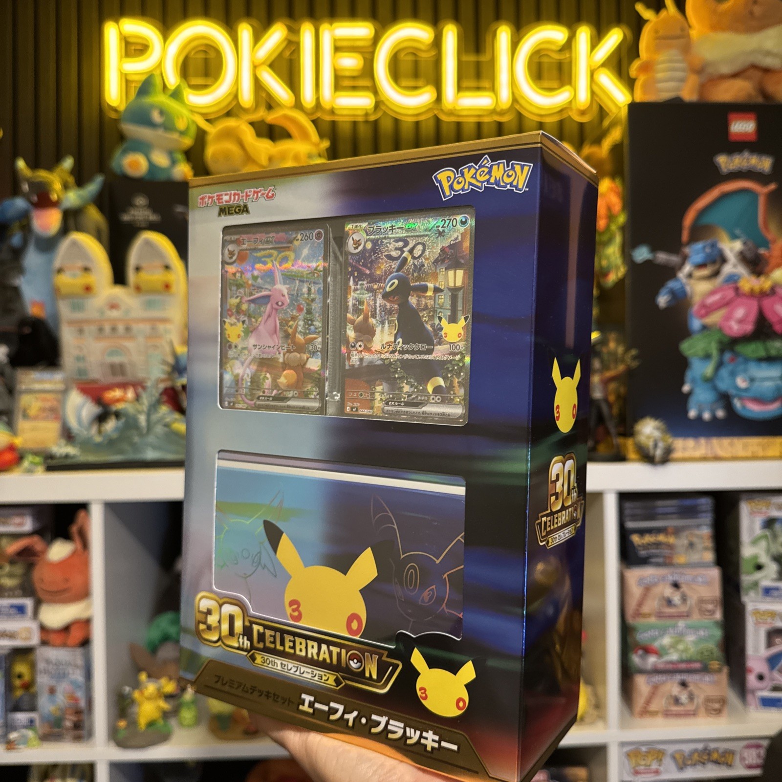 Japanese Pokemon 30th Anniversary Premium Deck Box Espeon & Umbreon Promo Box