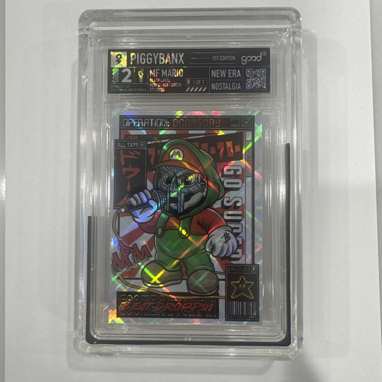 PIGGYBANX 1/1 MF Mario Dr Doom Super Mario Bros 1st Edition New Era
