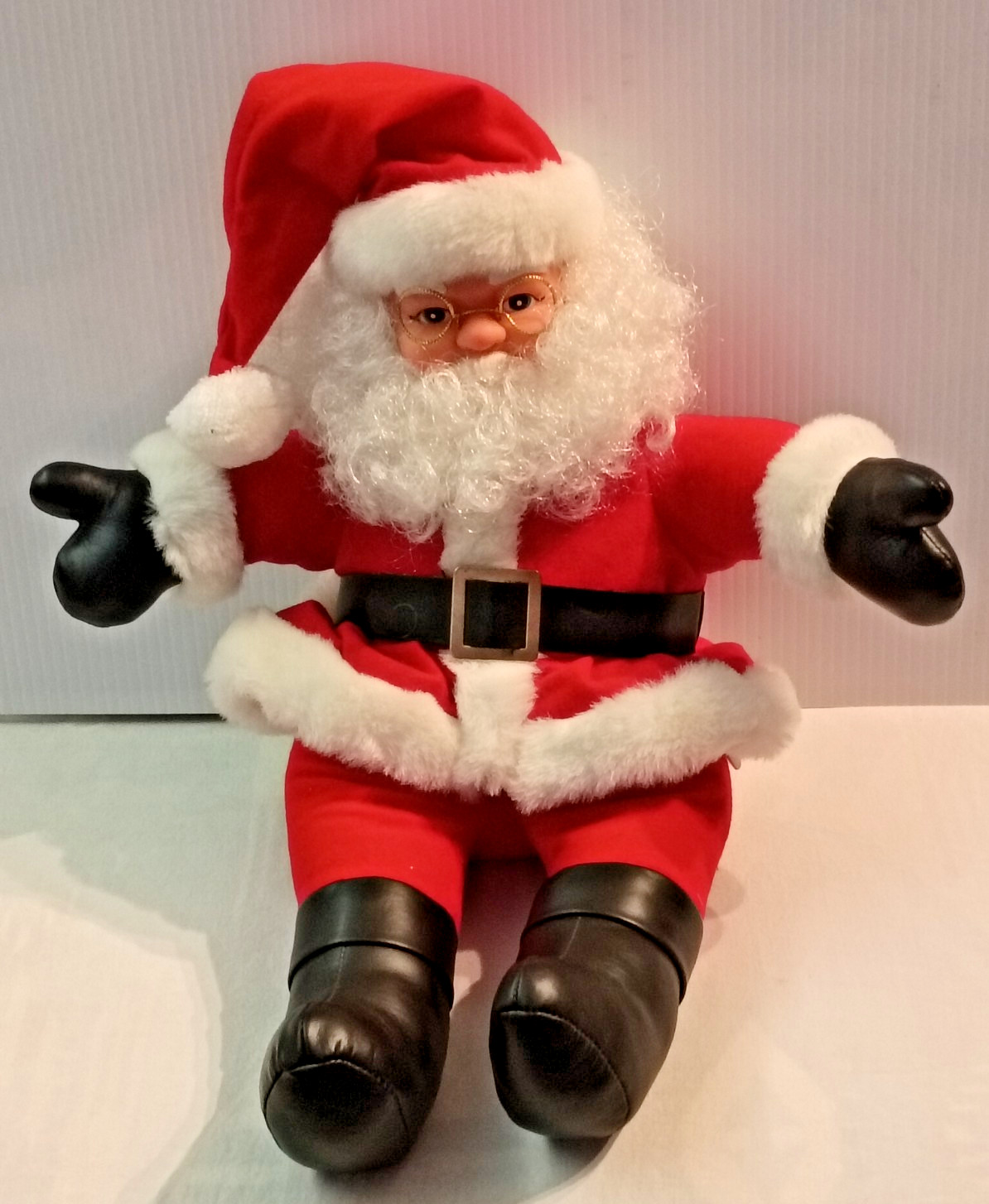 Vintage RENNOC Santa Claus Christmas Plush Rubber Face Doll Santa’s Best 17\