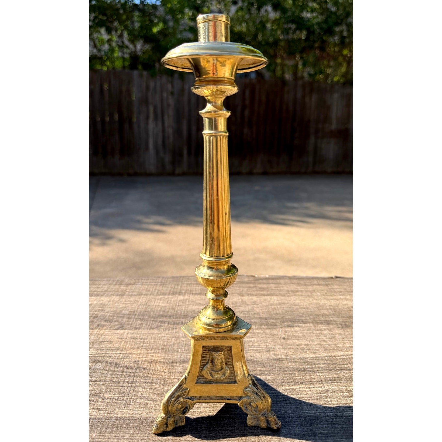 Antique Church Altar Brass Mary Joseph Jesus 12\