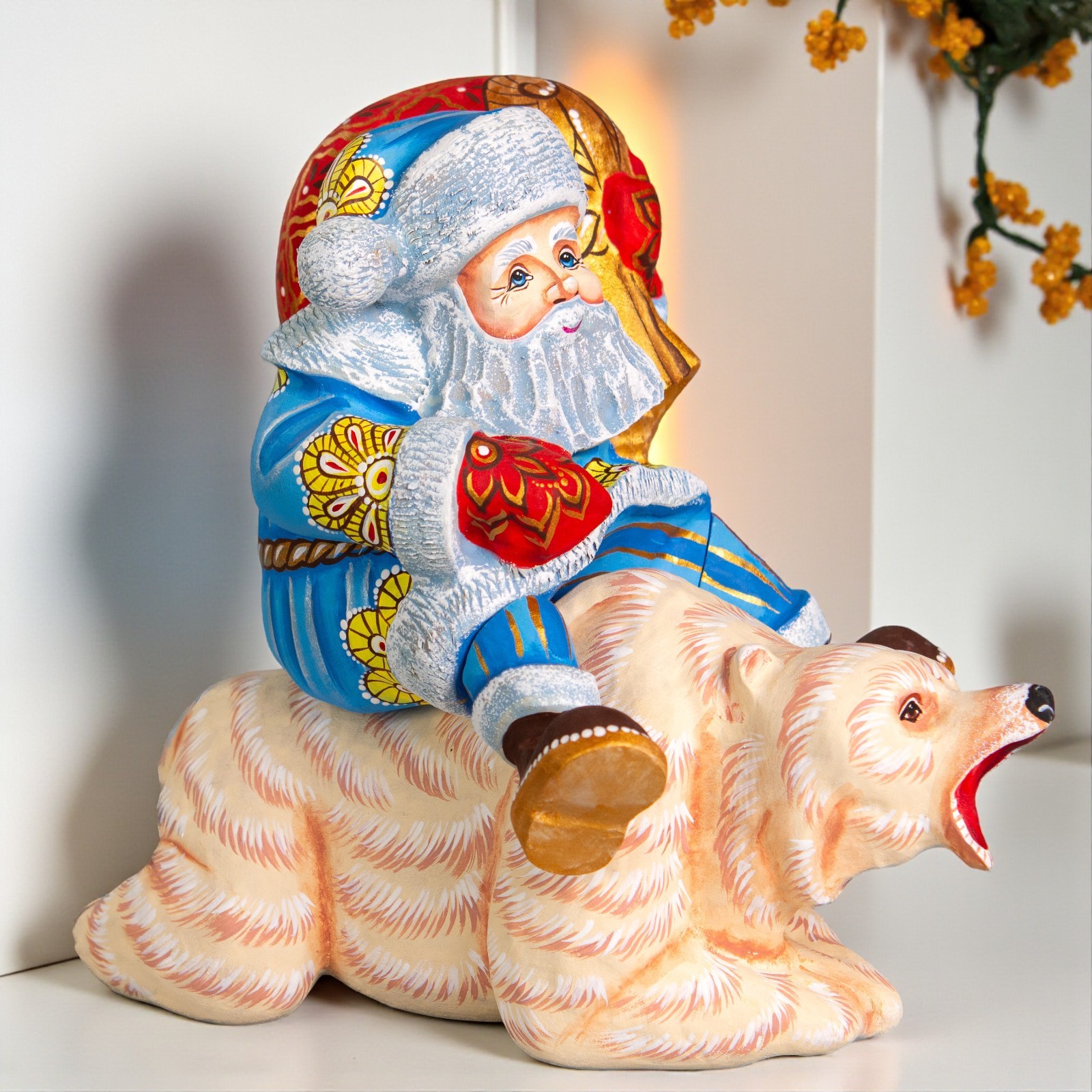 Santa Riding a Polar Bear 9.5\
