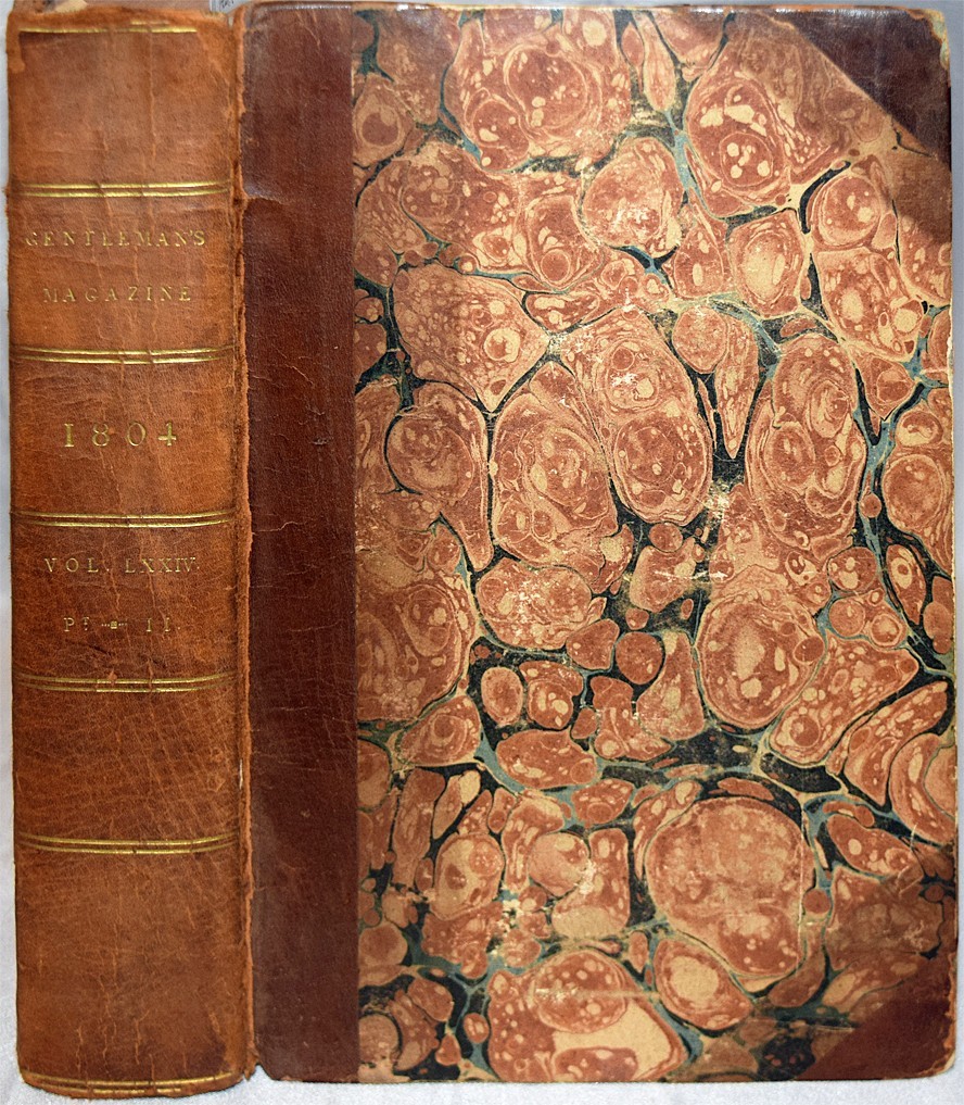 1804 -ALEXANDER HAMILTON DUEL/DEATH- GENTLEMAN\'S MAGAZINE Leather Bound Book