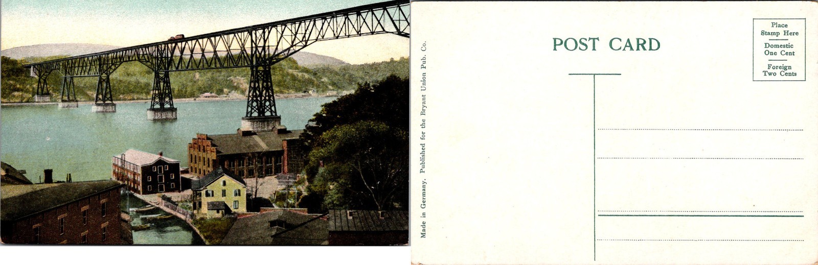 Poughkeepsie Bridge, Poughkeepsie, NY Postcards unused 52379