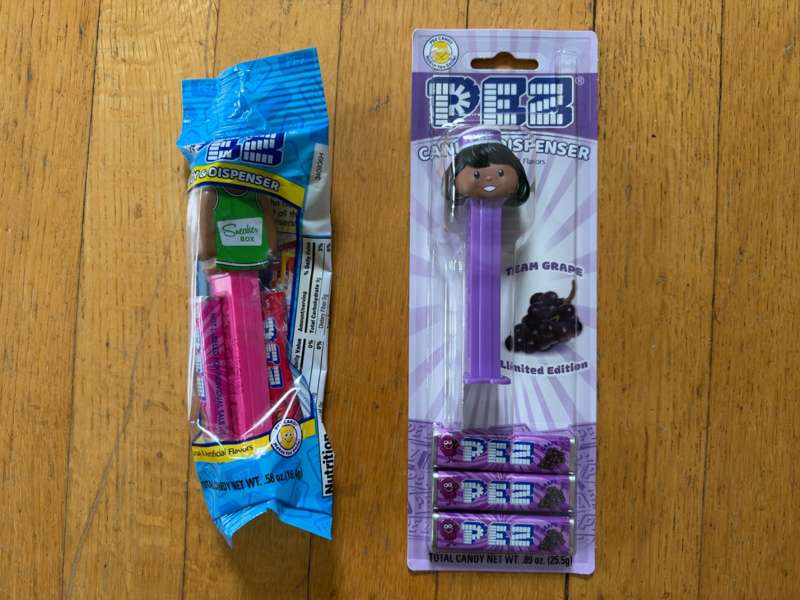 New PEZ  SneakerBox & Grape Presenter Girl Dispenser 2026 * MIB