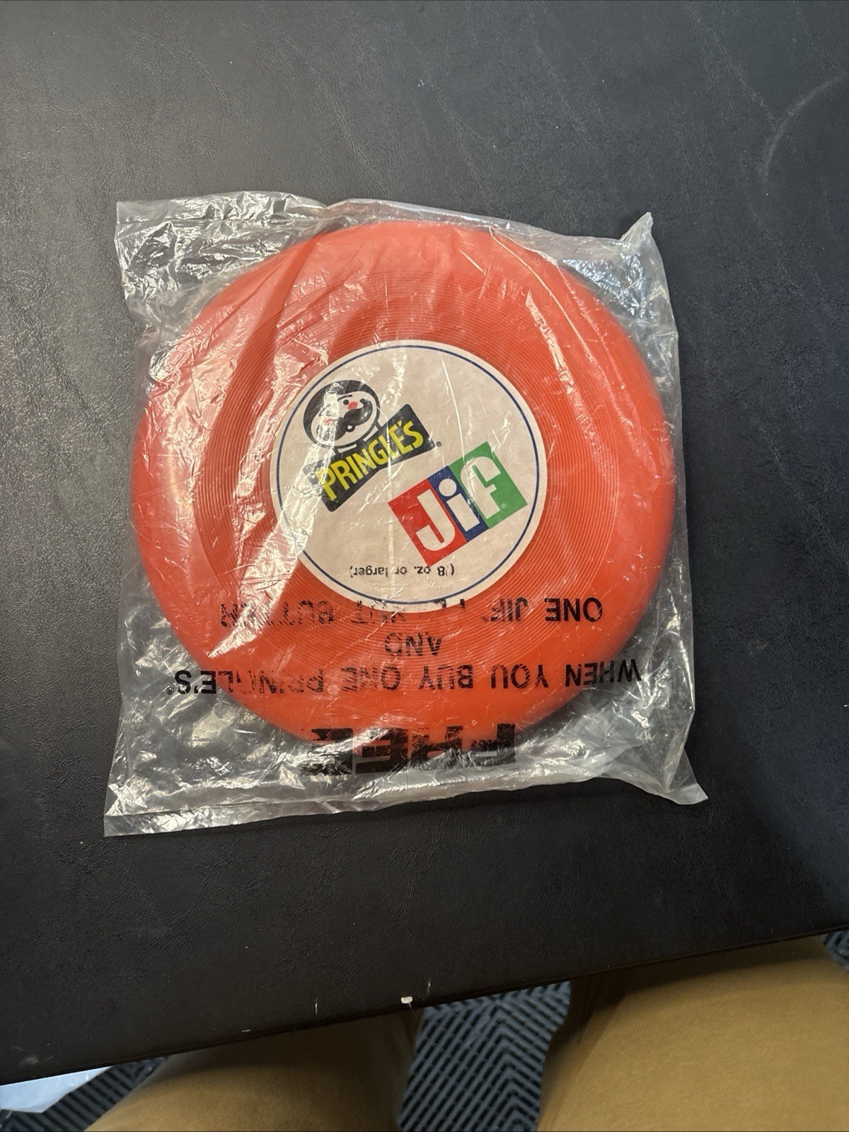 Vintage 1980s Pringles and Jif Peanut Butter Promotional Frisbee Flying Disc Toy