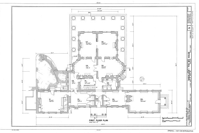 Photo:Andalusia Bensalem Township PA 1900s First Floor Plan Historic House
