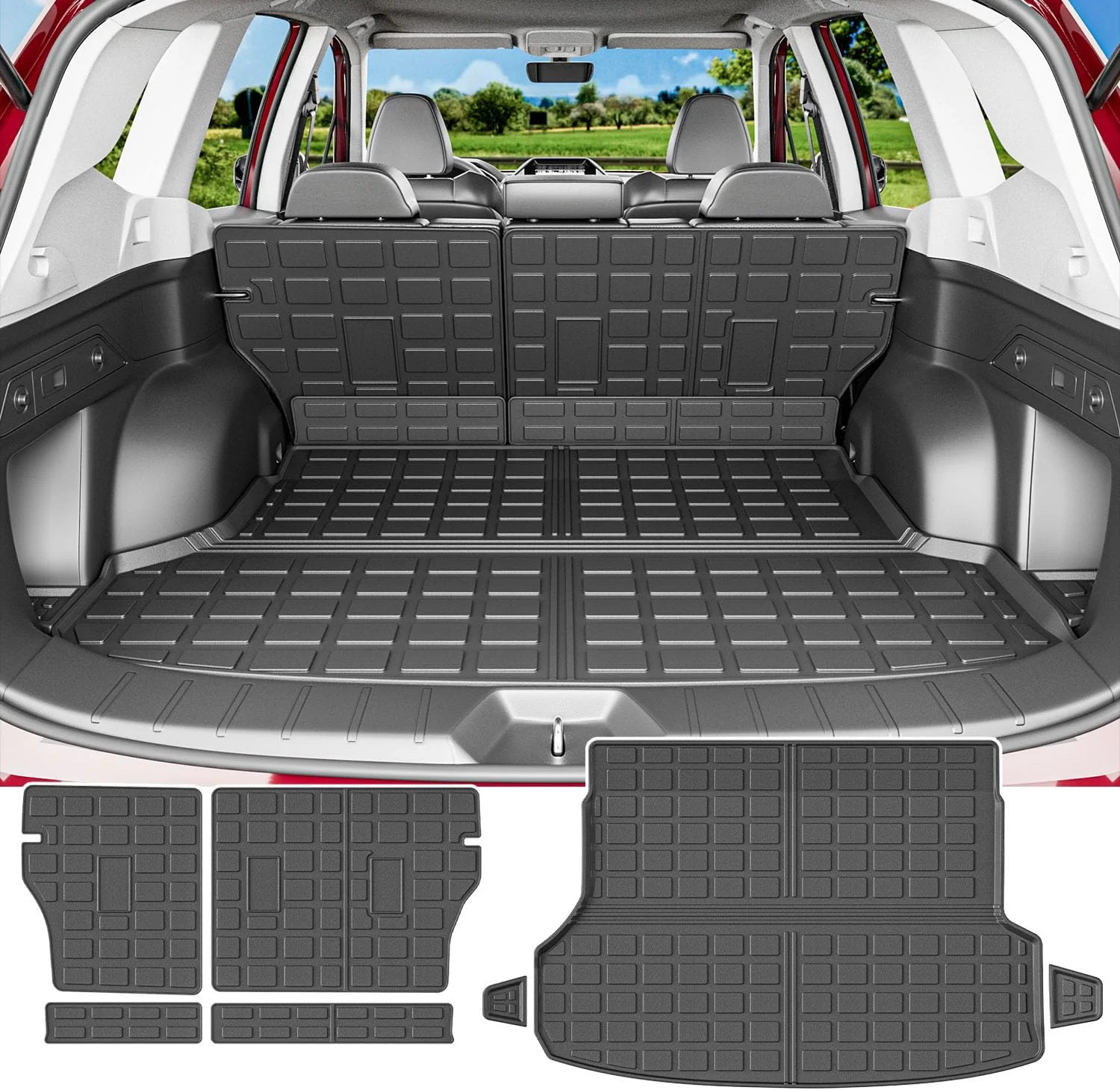 powoq Cargo Mat Compatible with 2019-2024 Subaru Forester Trunk Mat Cargo Liner