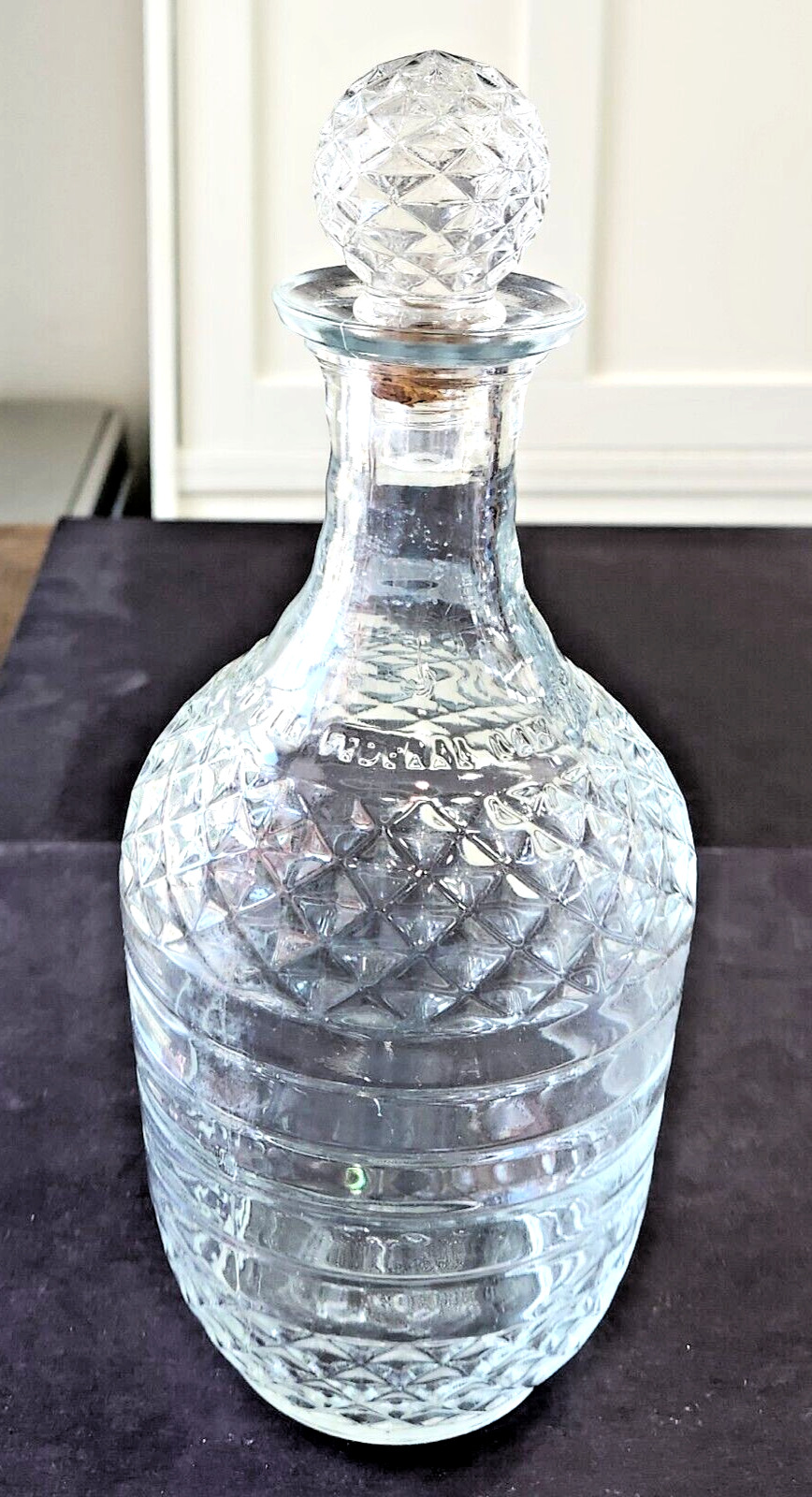 1947 Glenmore KENTUCKY TAVERN Straight Bourbon Whiskey Clear Decanter w/ Stopper