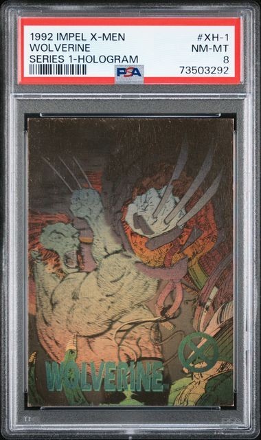 1992 Impel X-Men Series 1 Hologram #XH-1 Wolverine PSA 8 NM-MT
