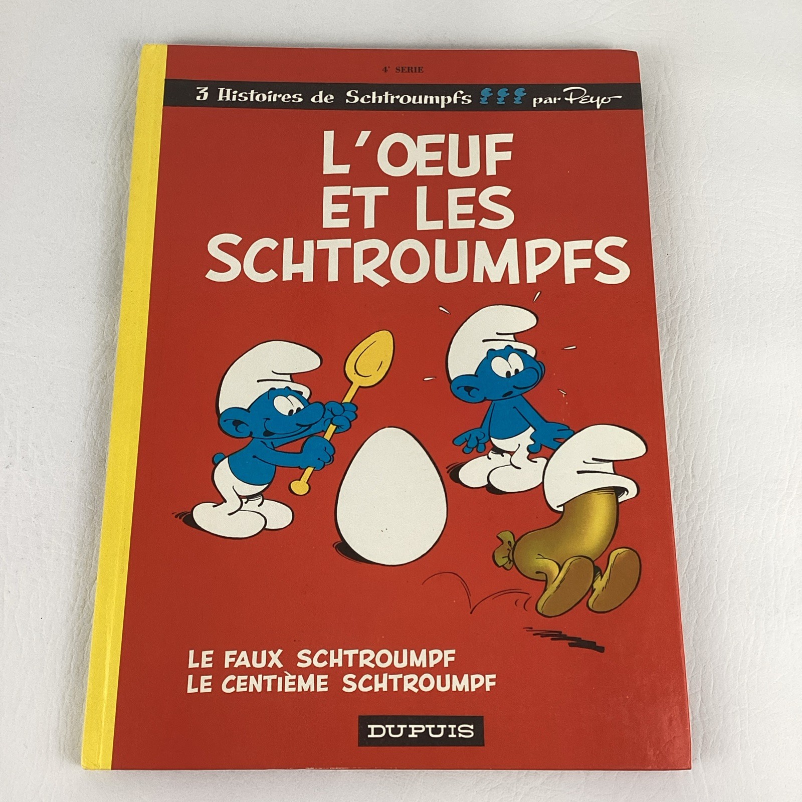 Dupuis L\'Oeuf Et Les Schtroumpfs French Comic Book Hardcover Peyo Vintage 1970\'s