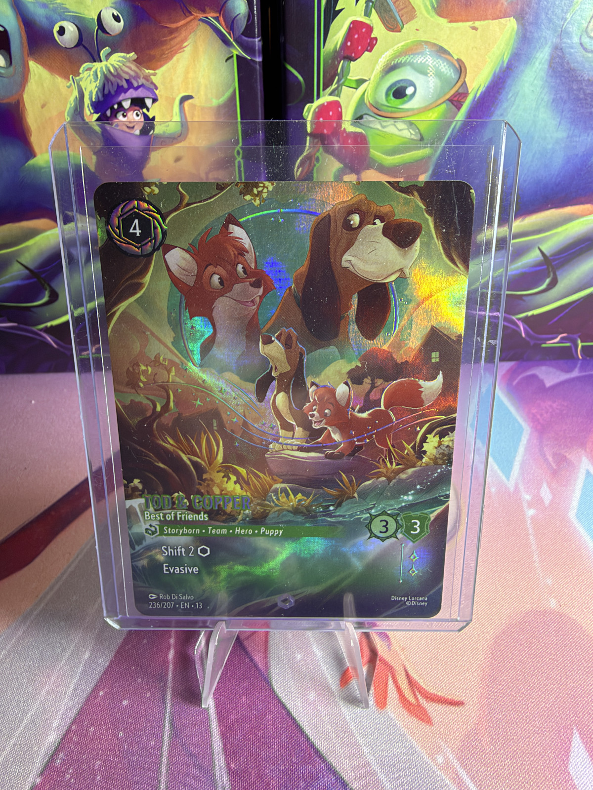 Disney Lorcana Tod & Copper - Best of Friends 236/207 Enchanted Foil