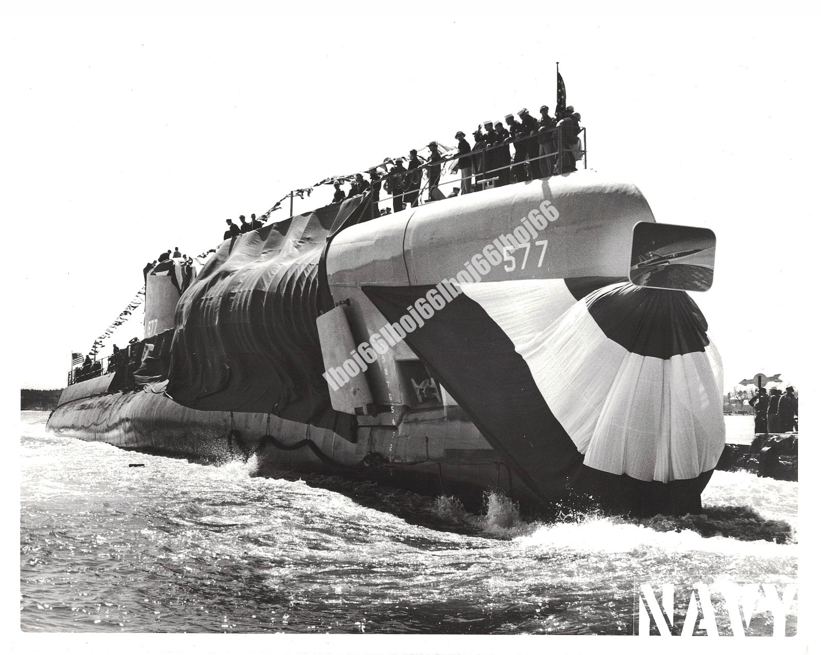Vintage 8X10 Official US Navy Photograph 1958 USS Growler SSG-557 Submarine USN
