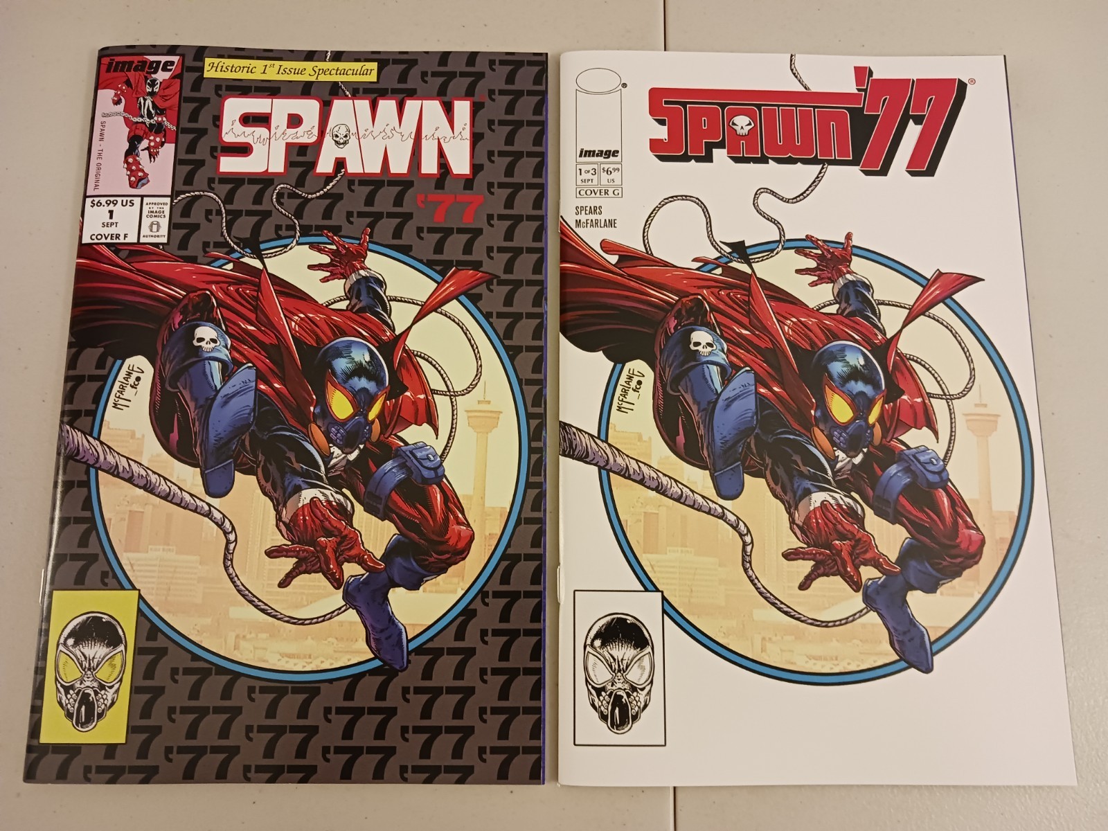 Spawn '77 #1 (1:50 and 1:25 Incentive Variant Set Lot of 2) NM/NM+ Image 2026 Spawn '77 #1 (1:50 and 1:25 Incentive Variant Set Lot of 2) NM/NM+ Image 2026