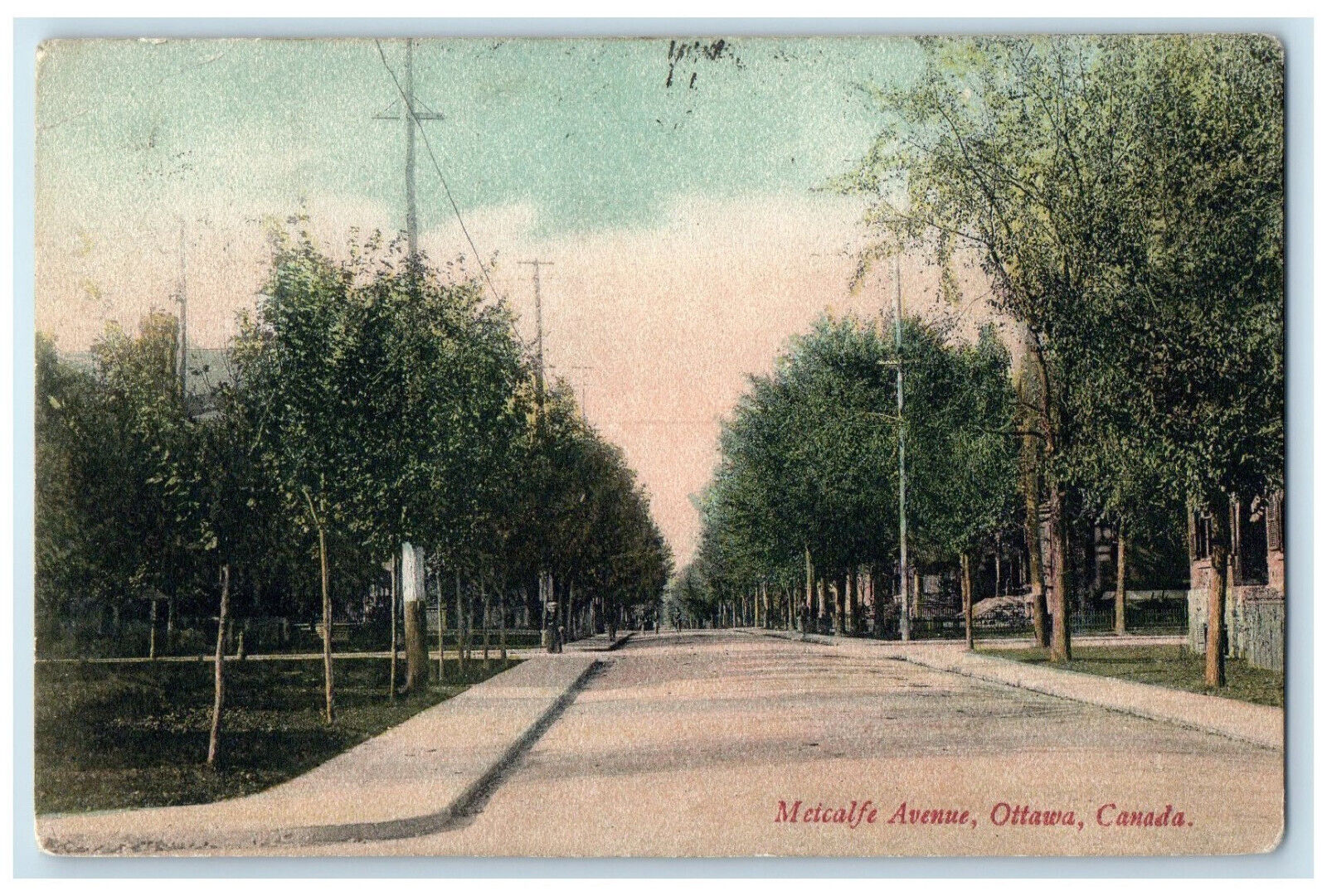 1906 Scene at Metcalfe Avenue Ottawa Ontario Canada Posted Antique Postcard