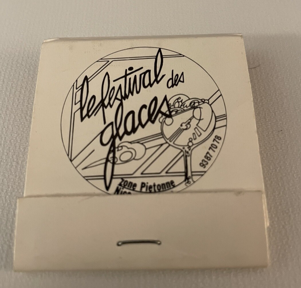 Vintage Le Festival Des Glacés France Large Matchbook Full Unstruck Vintage Le Festival Des Glacés France Large Matchbook Full Unstruck
