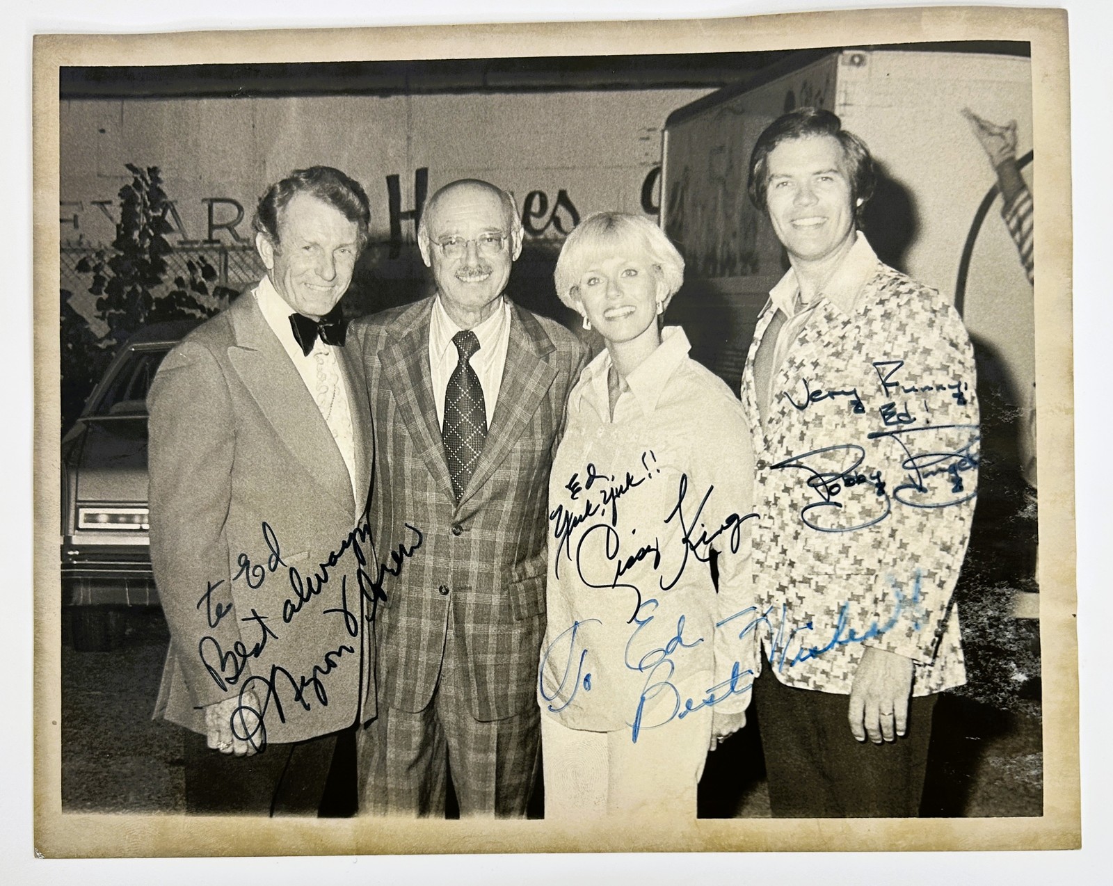 Autographed Photo Jerry Van Dyke, Carol King, Bobby Burgess, Myron Floren