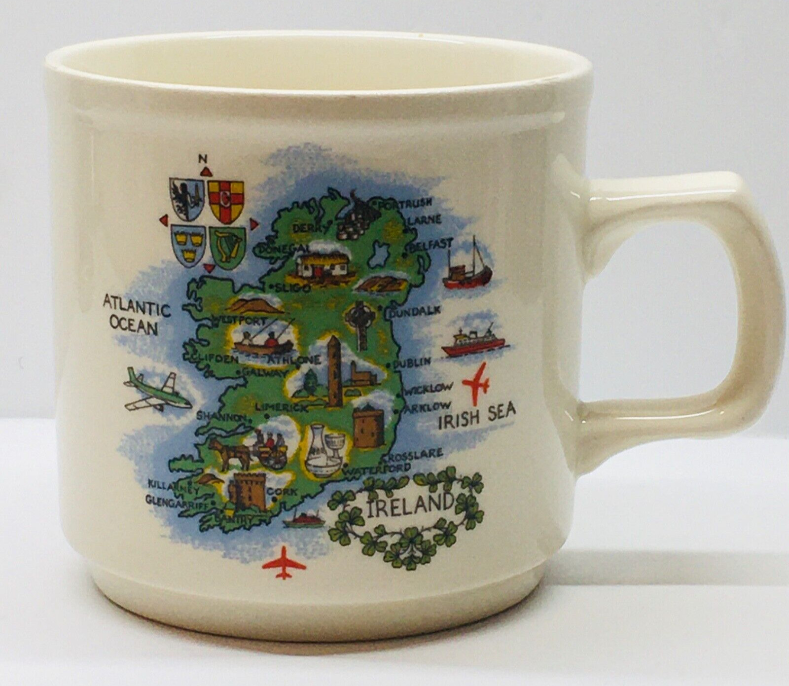 Ireland Map Coffee Tea Cup Mug Carrigdhoun Coop Pottery - Cork, Ireland 3\