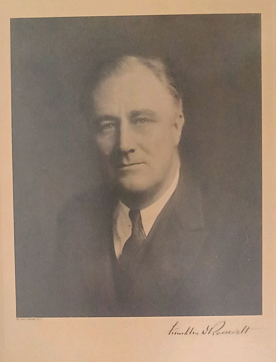Franklin D. Roosevelt FDR President Auth Signed Autograph Portrait Pach Bros NY Franklin D. Roosevelt FDR President Auth Signed Autograph Portrait Pach Bros NY