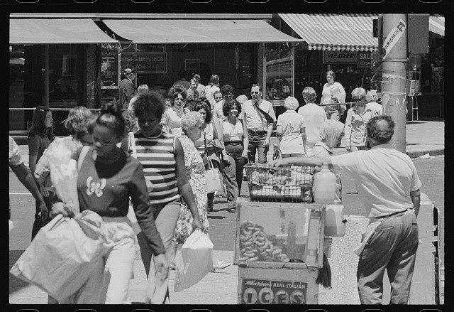 Photo:Jersey City NJ 1974 Street Scene Pedestrians Shopping Downtown