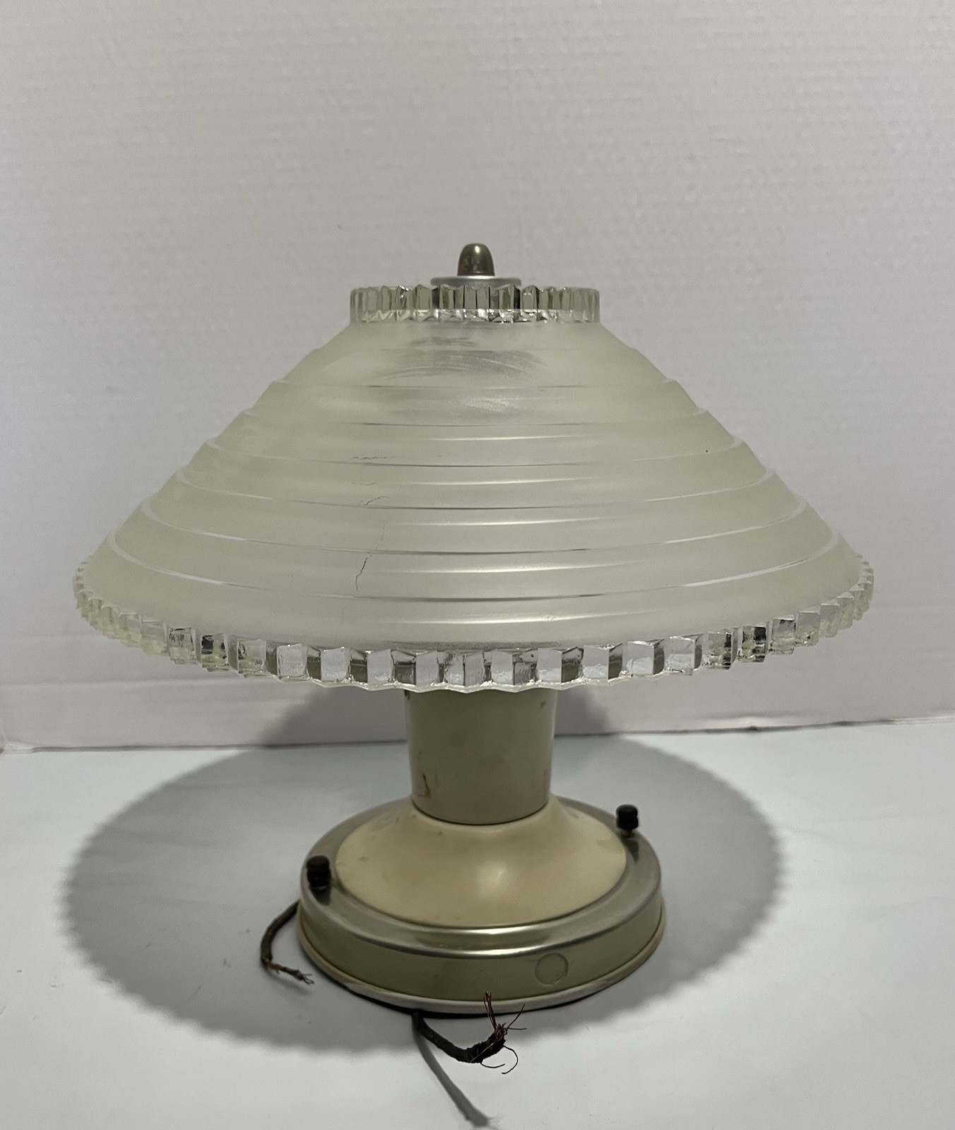 Imperialites MCM Ceiling Light Fixture w/ UFO Style Glass Shade 1950\'s-1960\'s