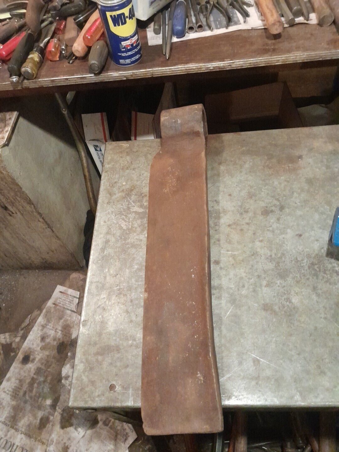Antique Blacksmith Forged 15 Pound Cut Off Tool