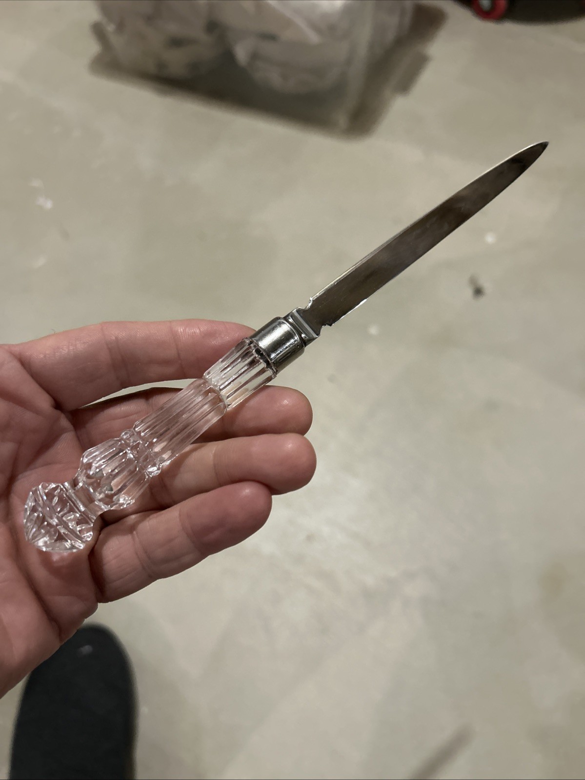 Vintage Waterford? Crystal Letter Opener 8.25 in long Stainless Steel Blade Vintage Waterford? Crystal Letter Opener 8.25 in long Stainless Steel Blade