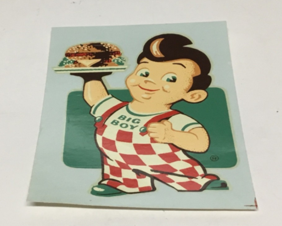 Vintage Bobs Big Boy Advertising 4” Window Decal Double Hamburger