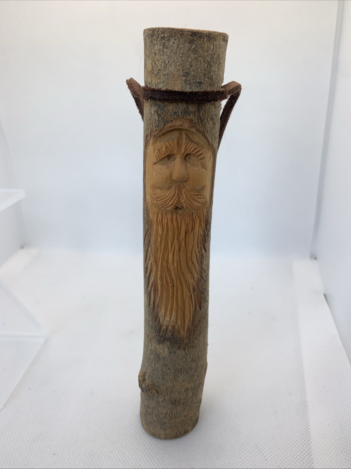 Hand Carved Wood Spirit Woodland Whimsy Folk Art Sculpture 7-1/2 “  Vintage