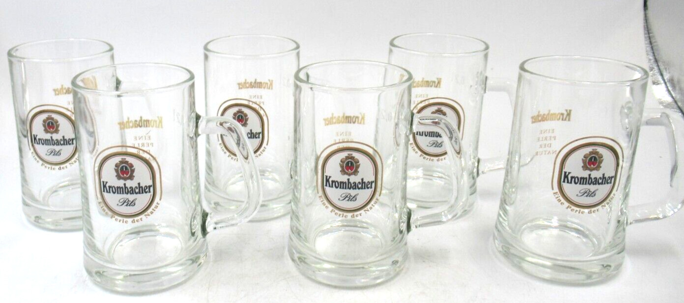Vintage Beer Mugs German Pilsner Krombacher Pils Boxed Set of 6