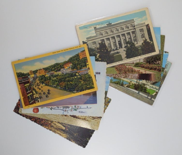 RPPC Postcards Arkansas Mixed Lot of 11 Souvenir Views Places Scenery Vintage