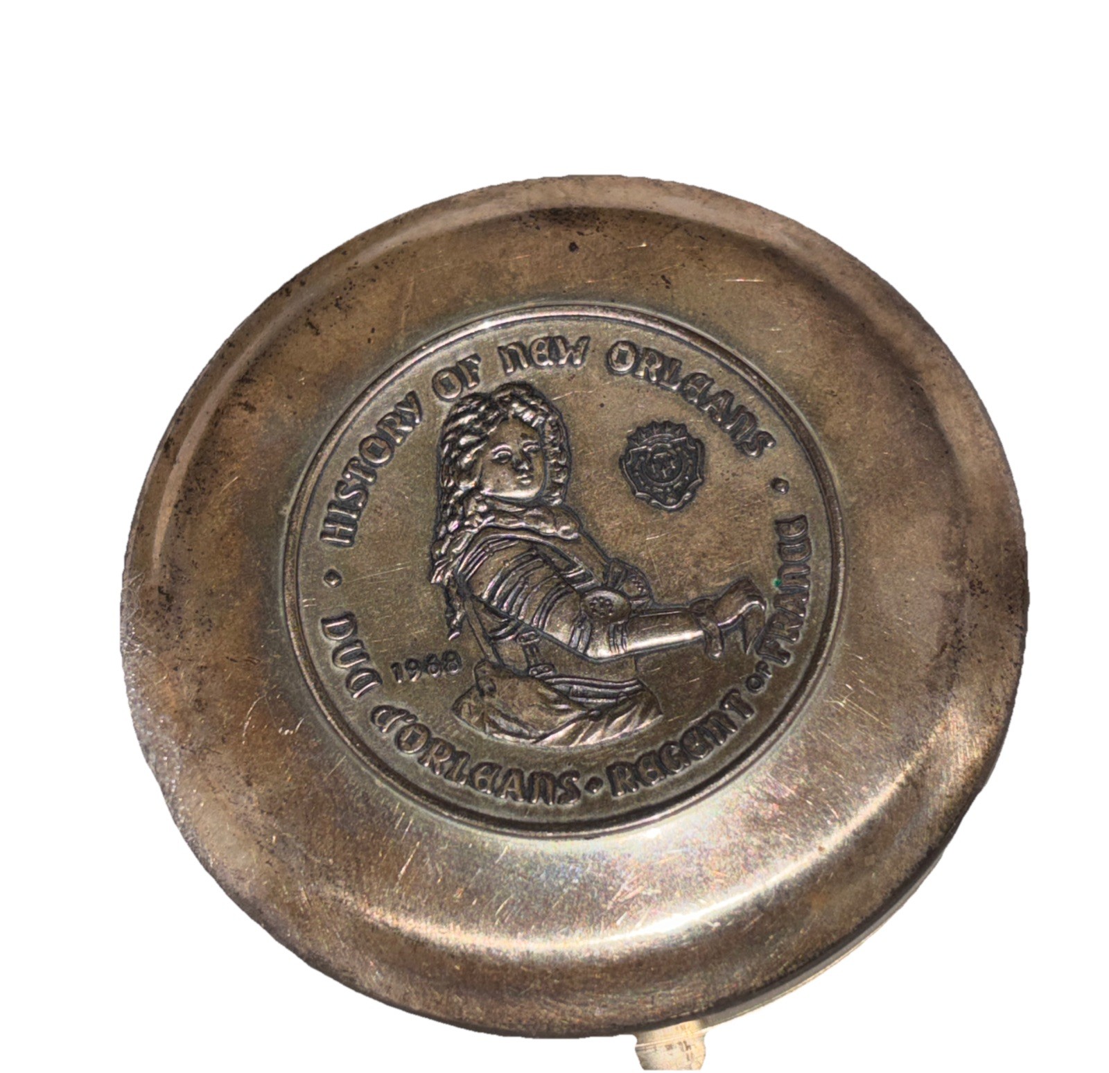 Vintage  1968 Mystic Krewe of COMUS Sterling Silver Compact Mirror(by Adler\'s)