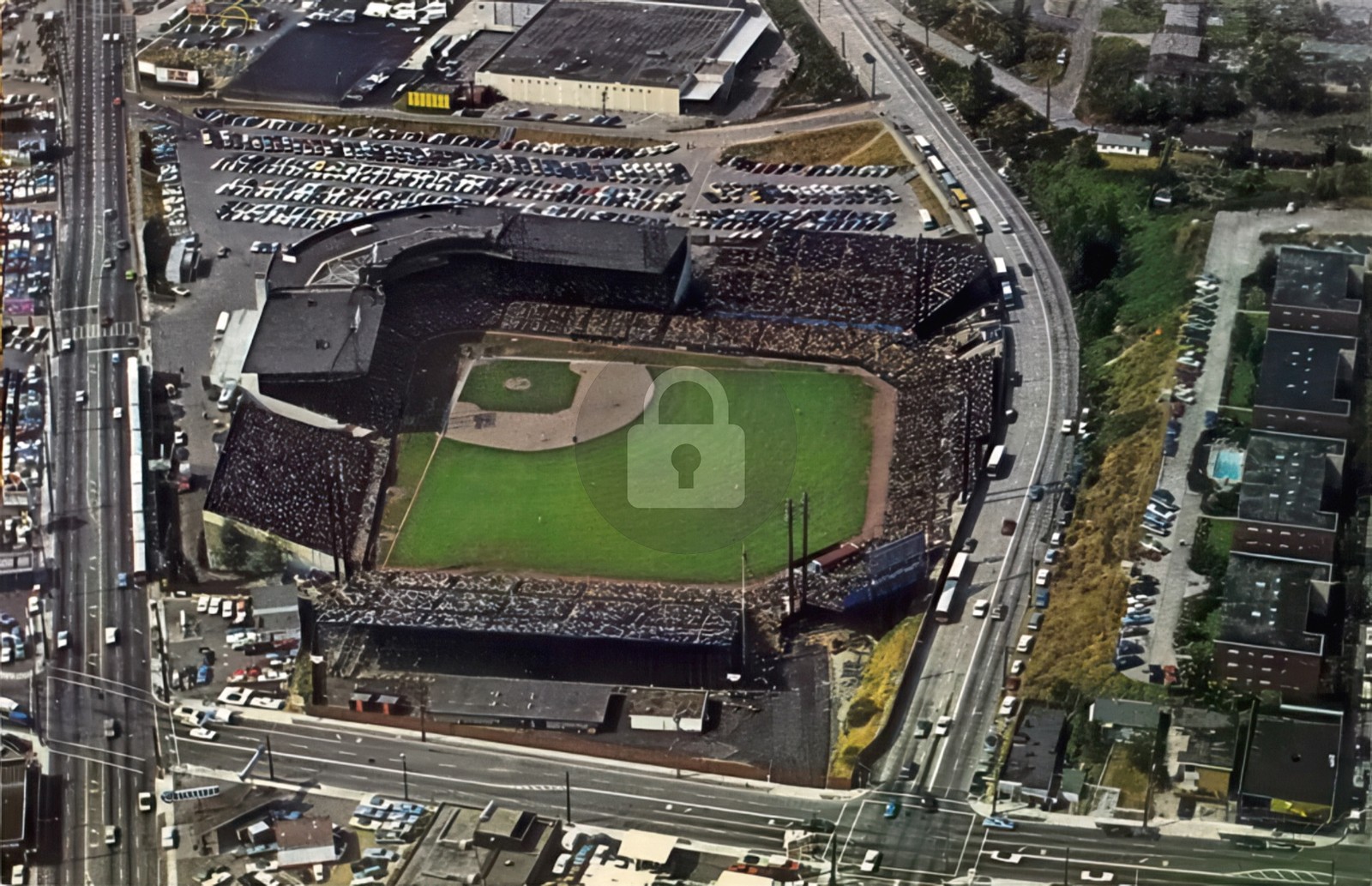 Sicks Stadium Seattle Pilots Baseball RPPC Photo Postcard COPY