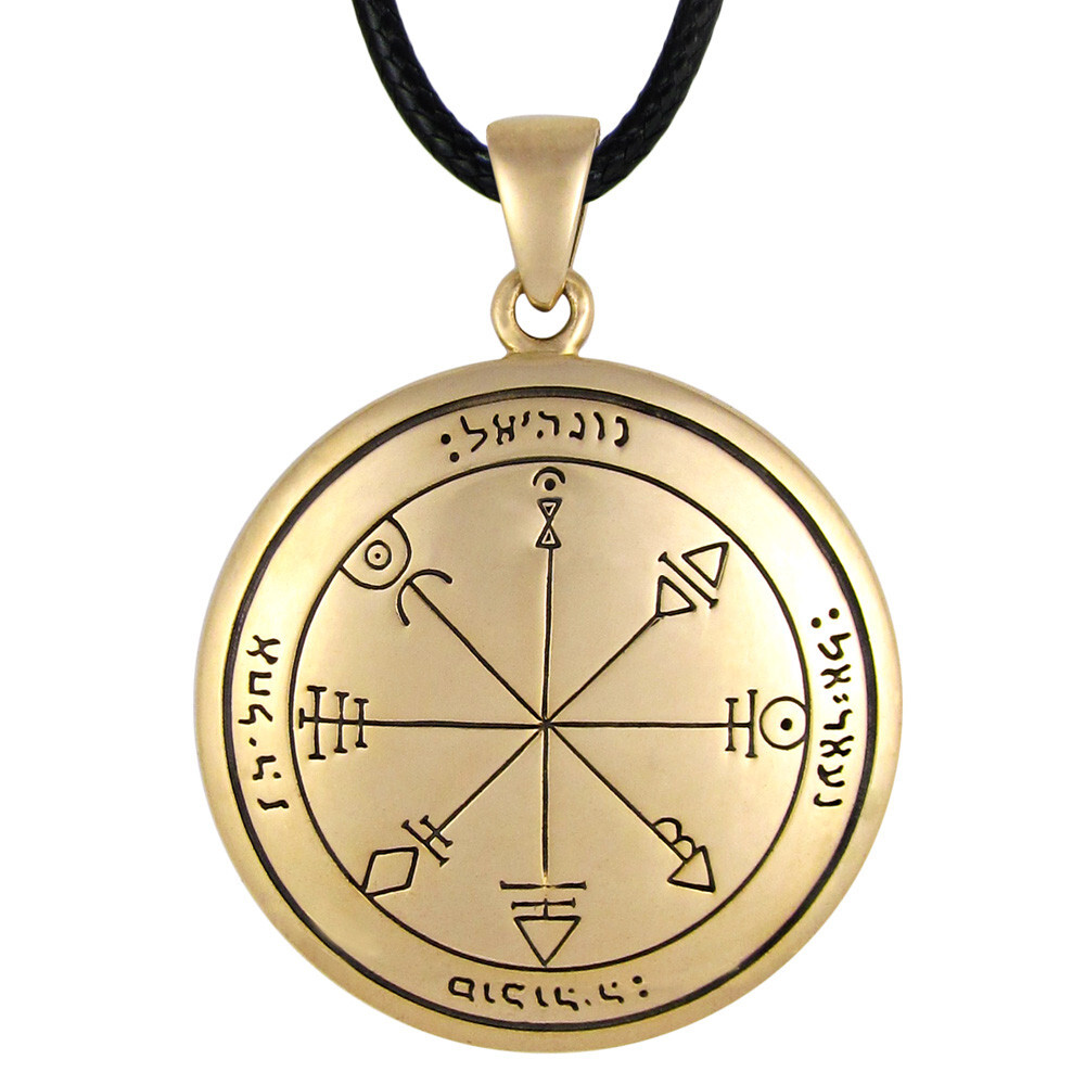 First Pentacle of Venus Bronze King Solomon Talisman for Love Necklace Amulet