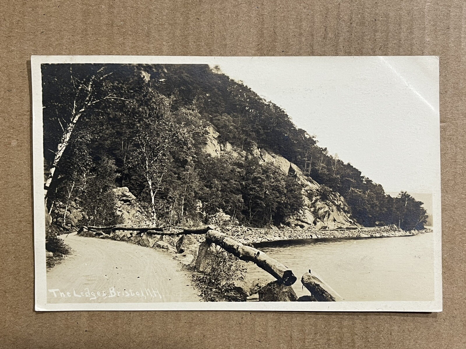 Postcard RPPC Bristol New Hampshire NH The Ledges Newfound Lake Real Photo