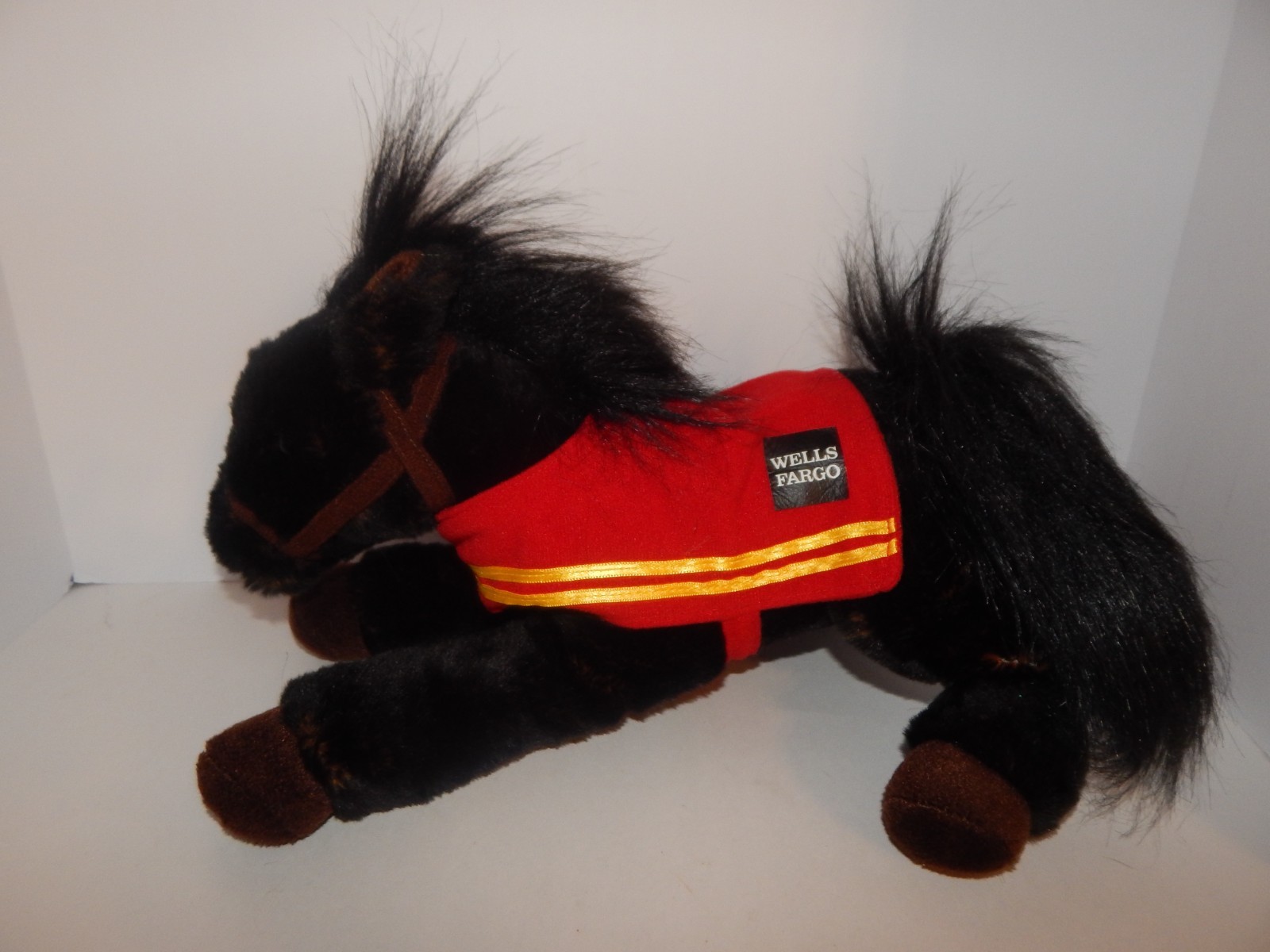 Wells Fargo Mike The Legendary Pony Black Brown Racehorse Plush Stuffed Animal