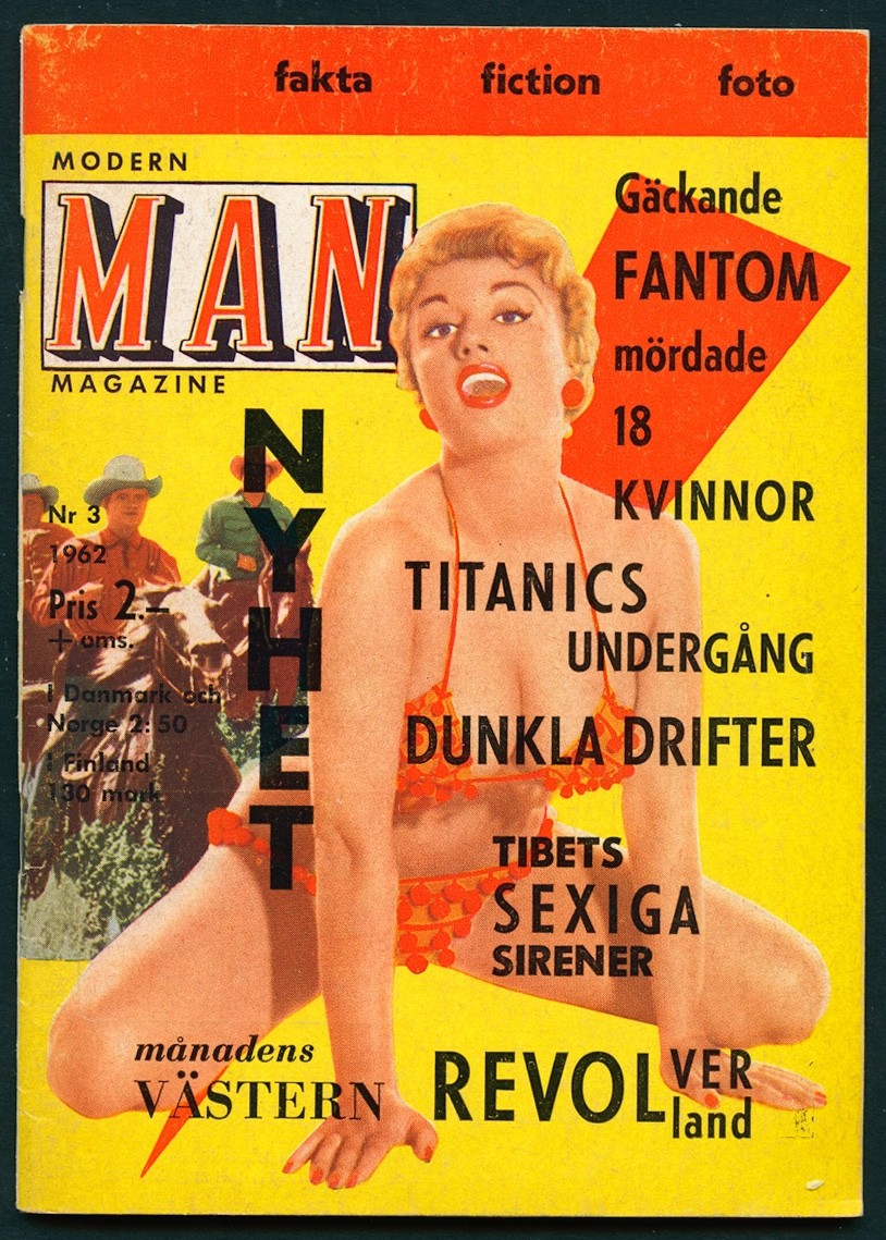MODERN MAN #3 1962 Swedish Digest Girly Size Mag Risque Photos + Articles & Ads