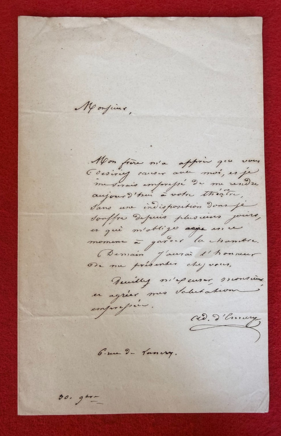 DF4-SIGNED AUTOGRAPH LETTER-ADOLPHE D'ENNERY-PLAYWRIGHT-LIBRETTIST