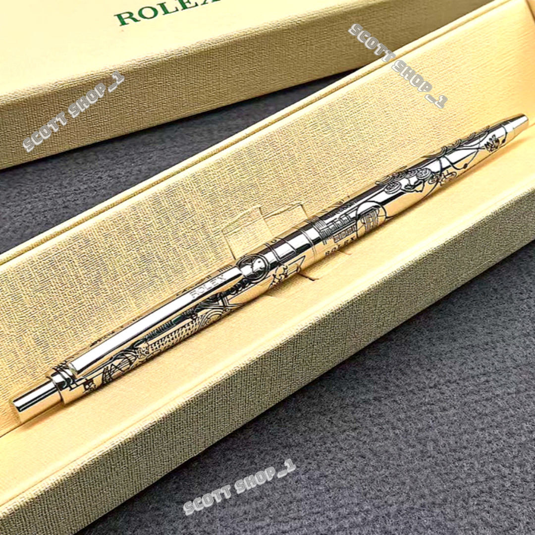 Rare Rolex Vintage Silver Ballpoint Pen Executive Style VIP Gift Rare Rolex Vintage Silver Ballpoint Pen Executive Style VIP Gift
