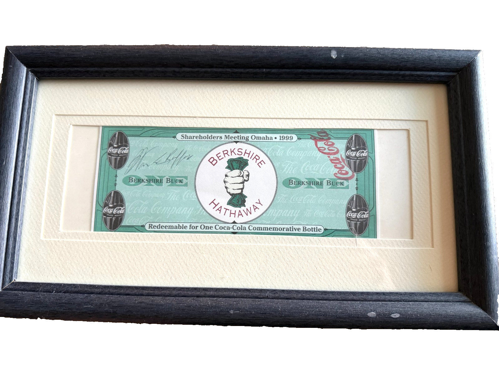 Rare Framed 1999 Berkshire Hathaway Shareholder Meeting \